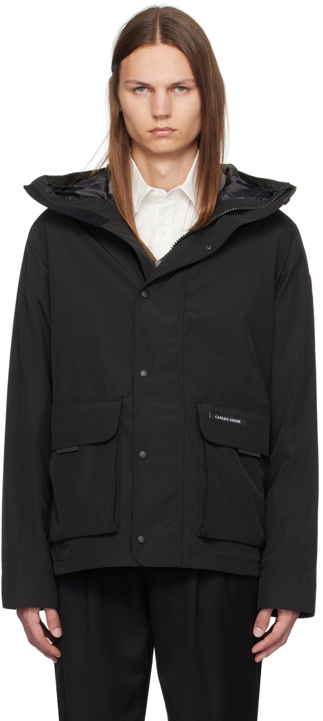 Shop Canada Goose Black 'black Label' Lockeport Jacket In Black - Noir