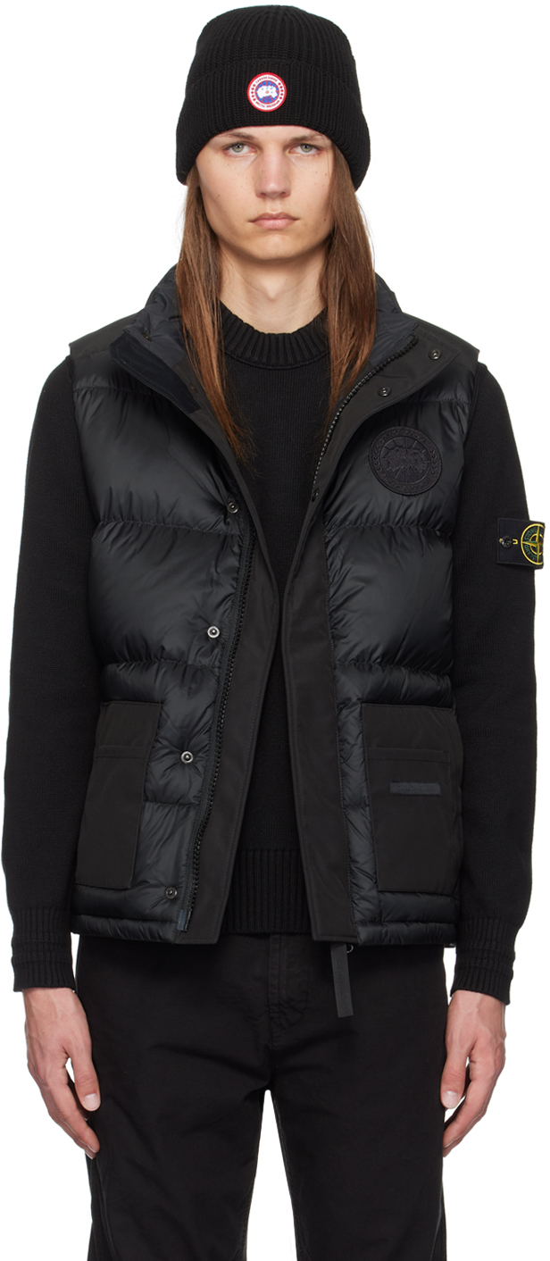 Shop Canada Goose Black 'paradigm' 'black Label' Freestyle Down Vest In Black - Noir