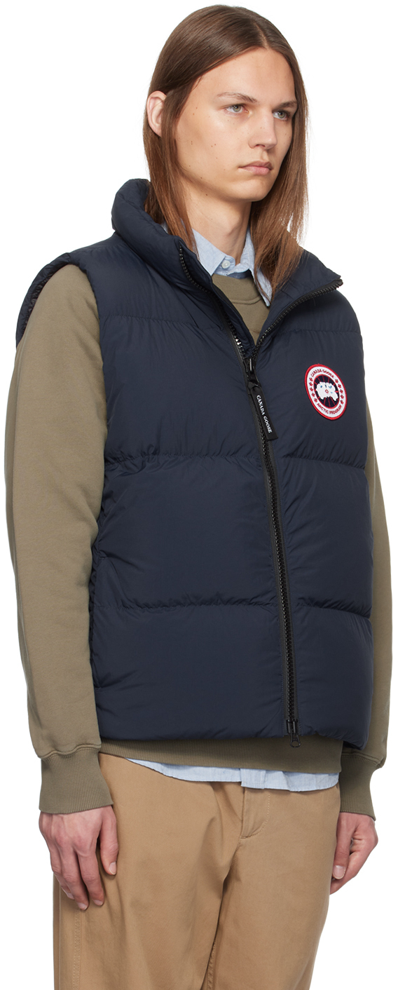 Shop Canada Goose Navy Lawrence Puffer Down Vest In Atlantic Nvy