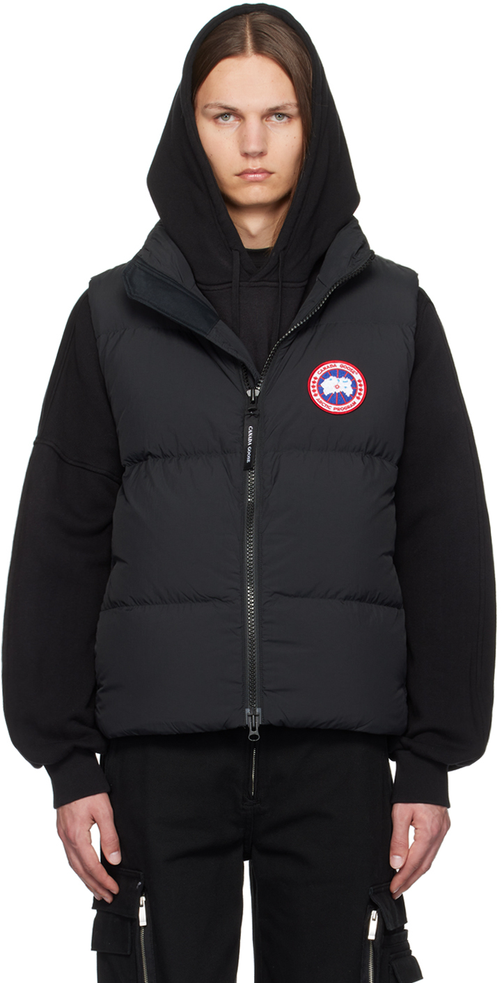 Shop Canada Goose Black Lawrence Down Vest In Black - Noir