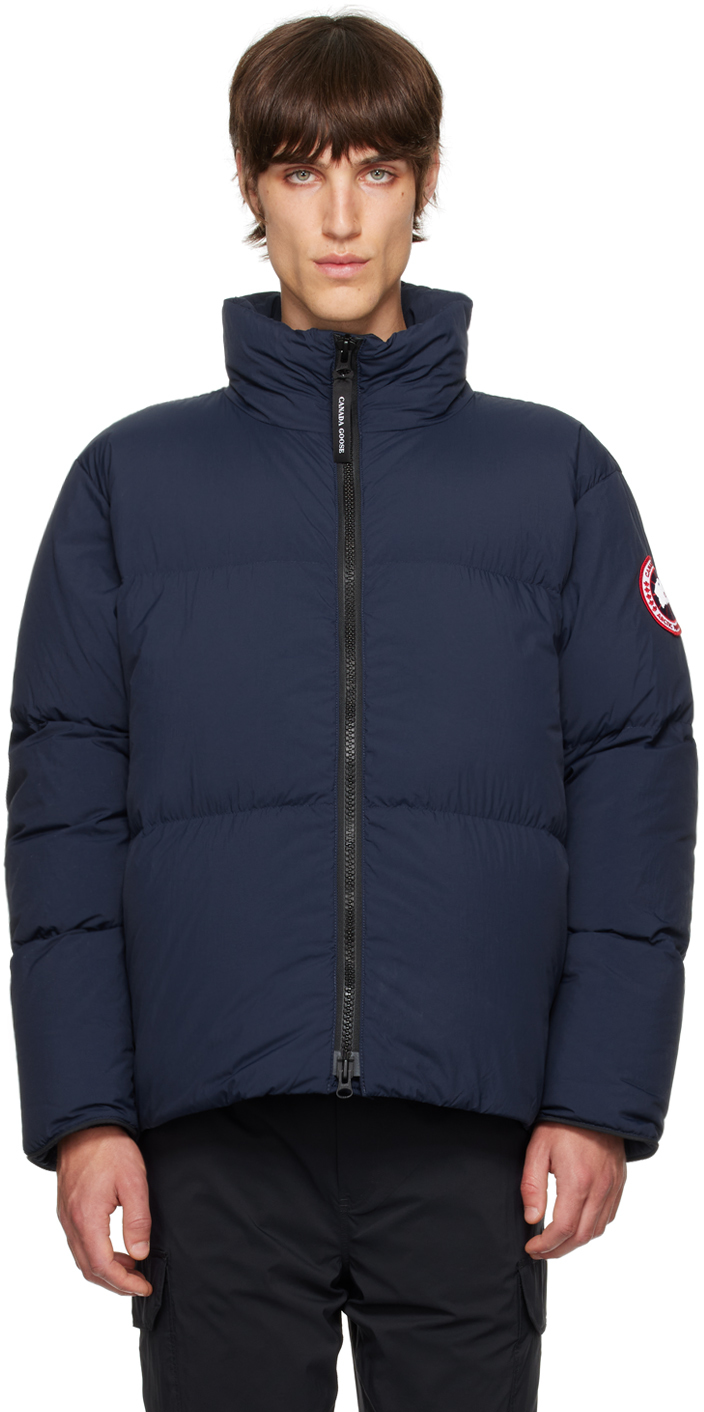 Shop Canada Goose Navy Lawrence Puffer Down Jacket In Atlantic Nvy