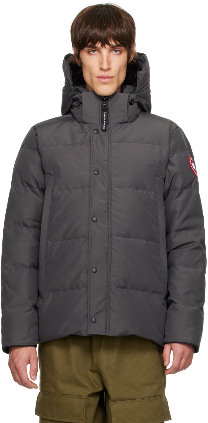 Shop Canada Goose Gray Wyndham Down Jacket In Graphite