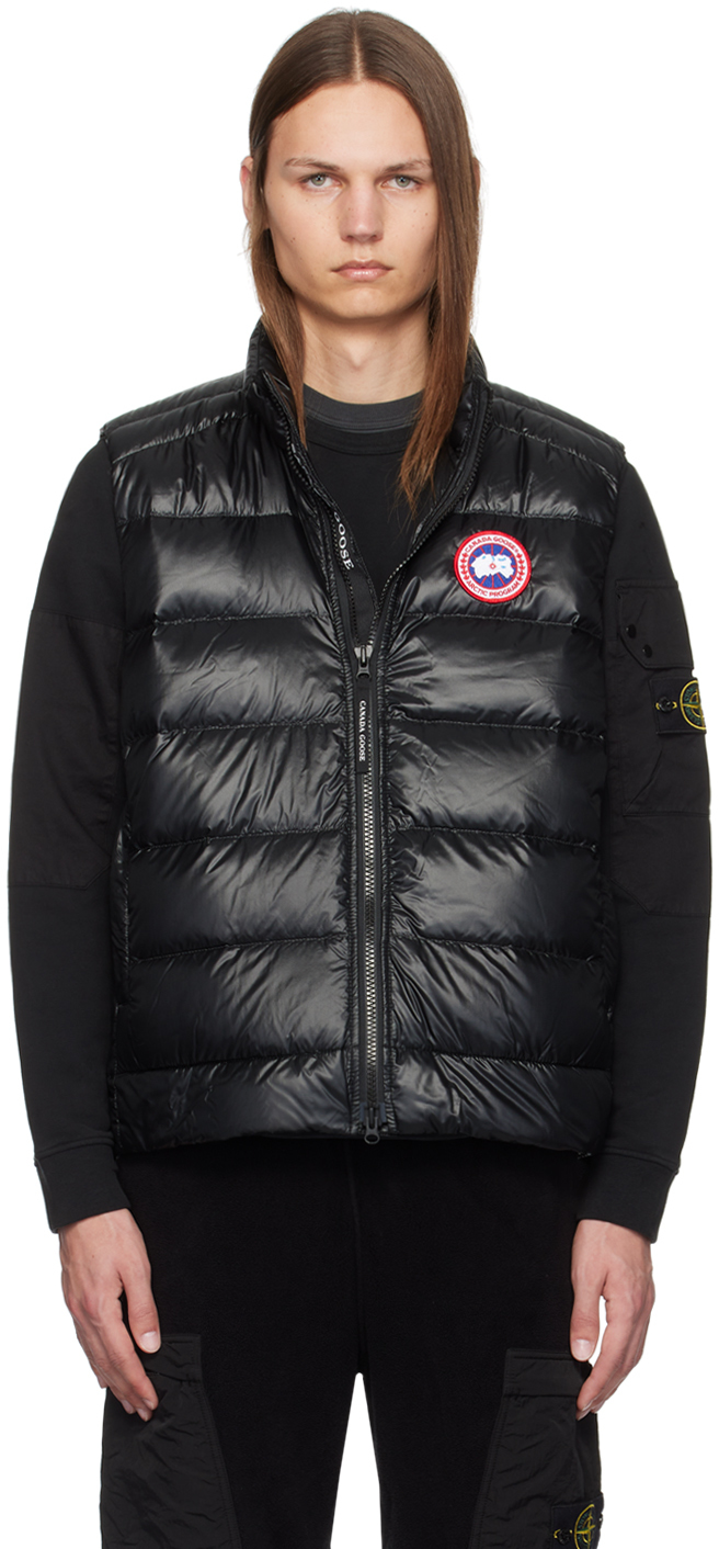 Shop Canada Goose Black Crofton Down Vest In Black - Noir