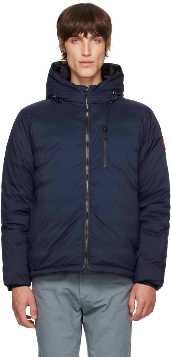 Shop Canada Goose Navy Lodge Down Jacket In Atlantic Nvy