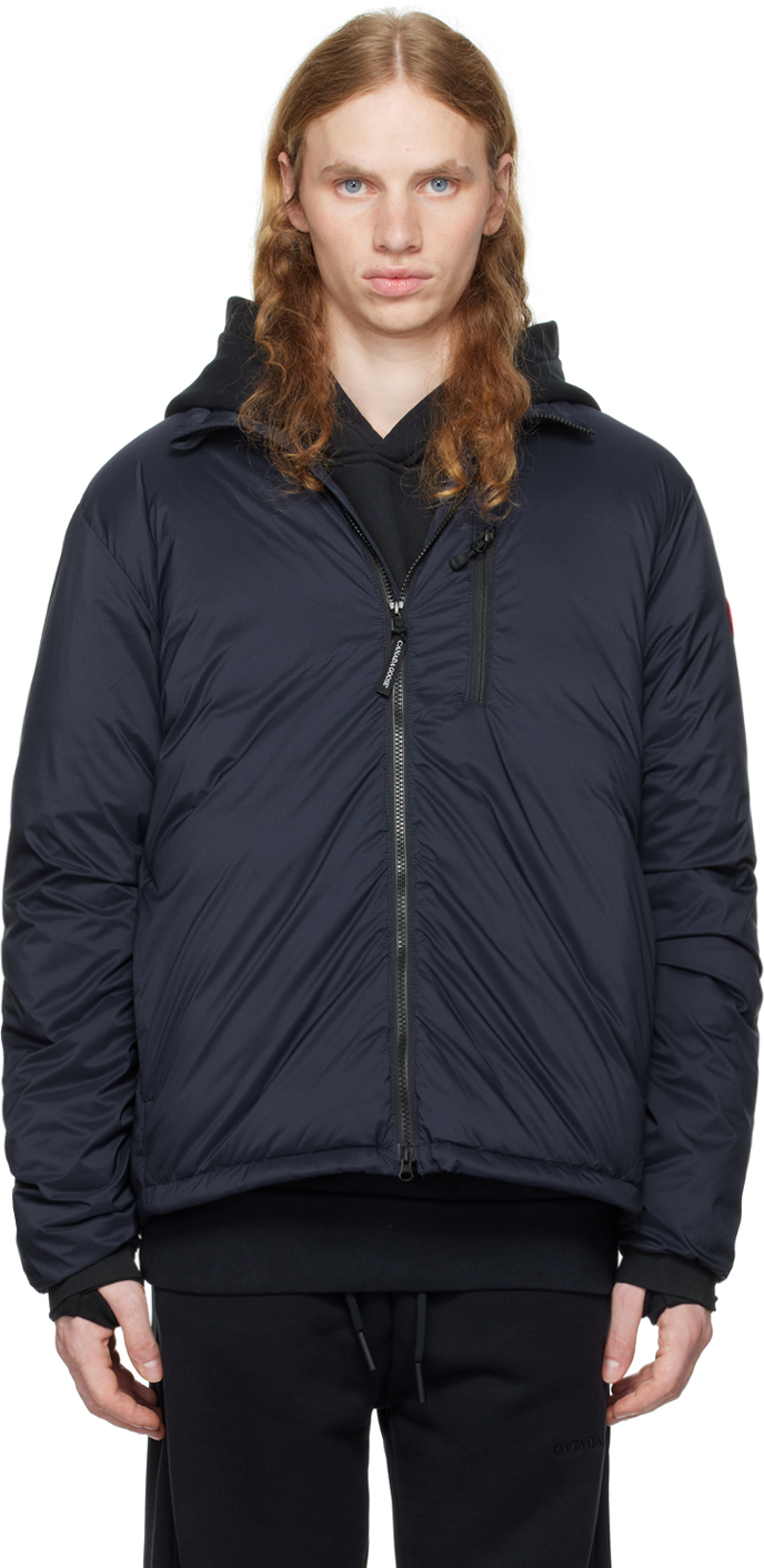 Shop Canada Goose Navy Lodge Down Jacket In Atlantic Nvy