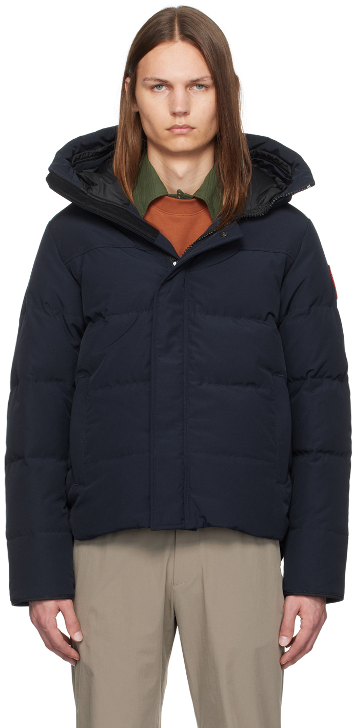 Shop Canada Goose Navy Macmillan Down Jacket In Atlantic Nvy