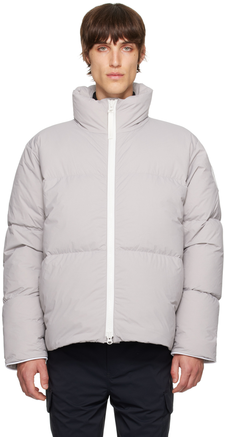 Shop Canada Goose Gray Lawrence Puffer Down Jacket In Moonstone Grey