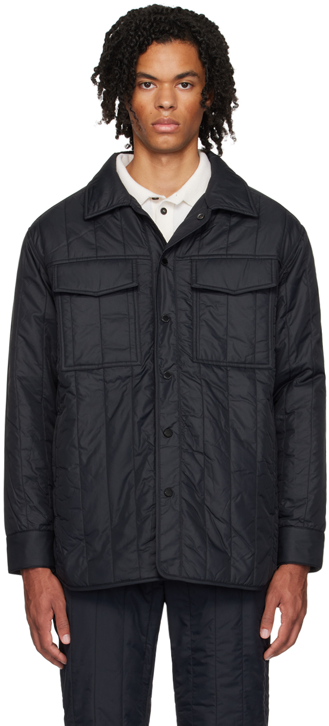 Canada Goose: Black Carlyle Quilted Jacket | SSENSE