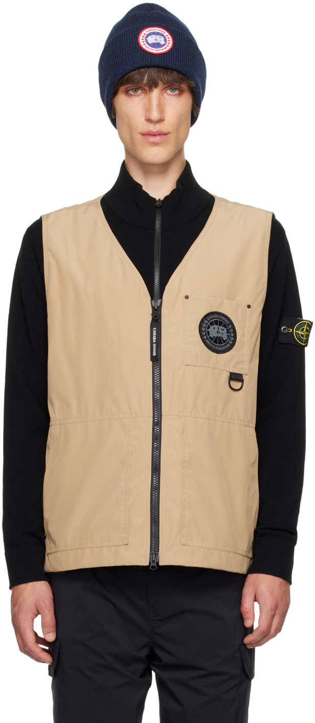 Shop Canada Goose Beige Canmore Vest In Desert Sand