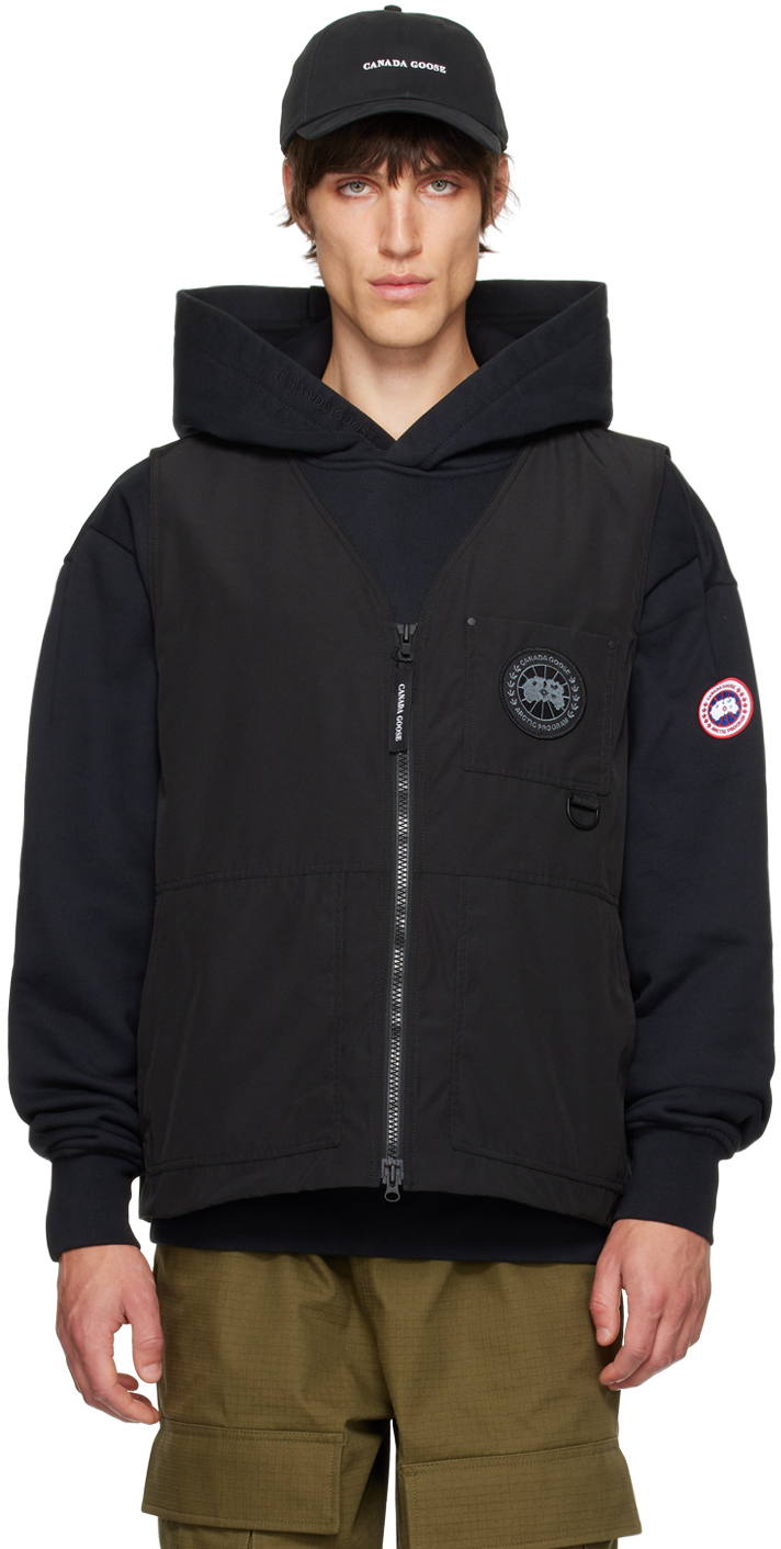 Shop Canada Goose Black Canmore Vest In Black - Noir