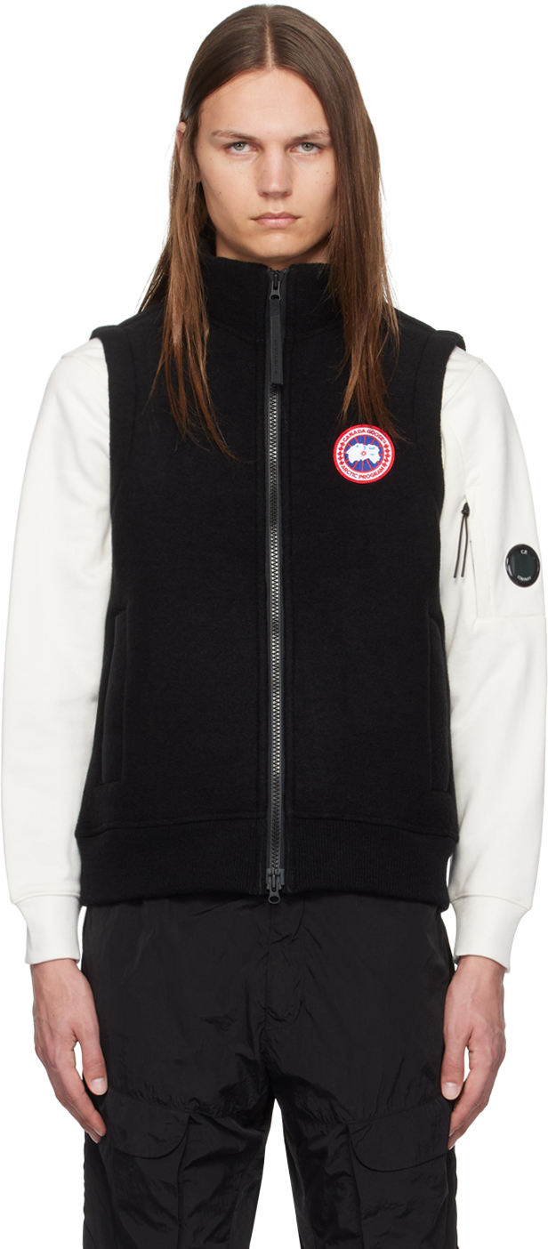 Shop Canada Goose Black Mersey Vest In Black - Noir