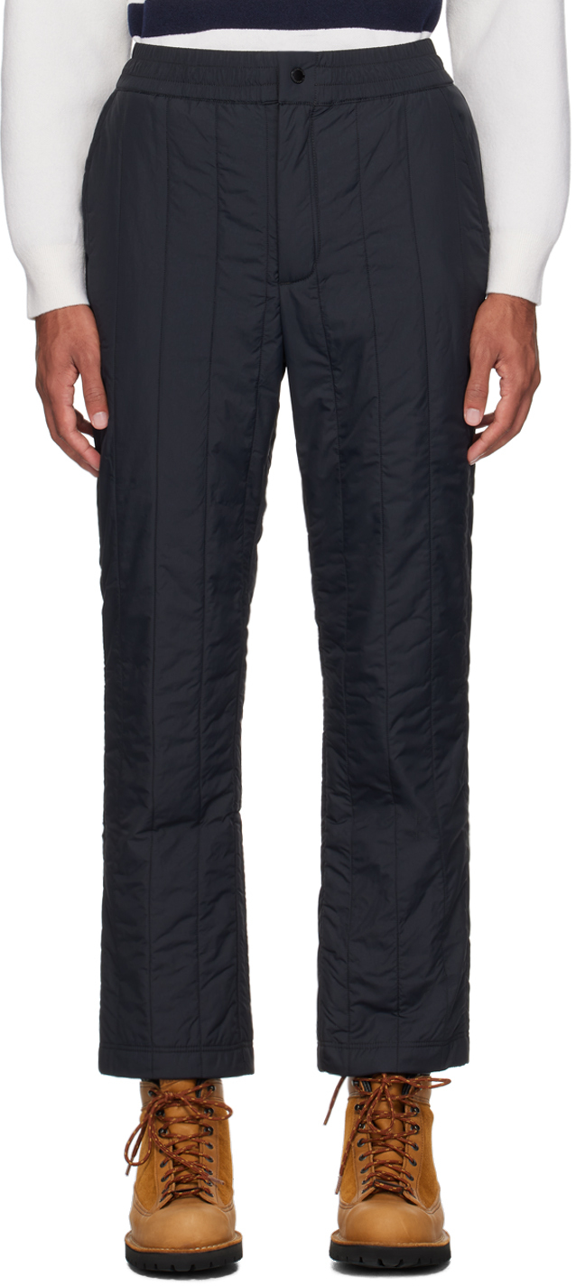 Black Carlyle Quilted Trousers