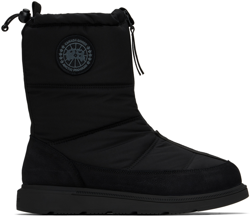 Black Crofton Fold-Down Puffer Boots