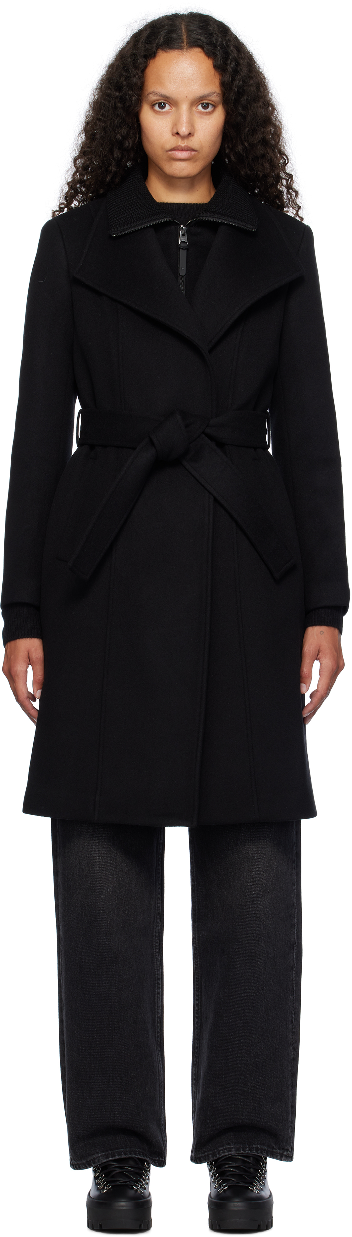 Black Norita 2-in-1 Coat