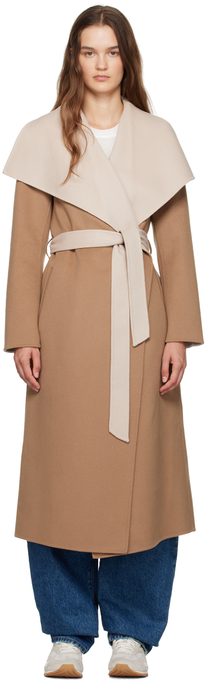 Shop Mackage Tan & Beige Mai-cn Coat In C0292 Camel-trench