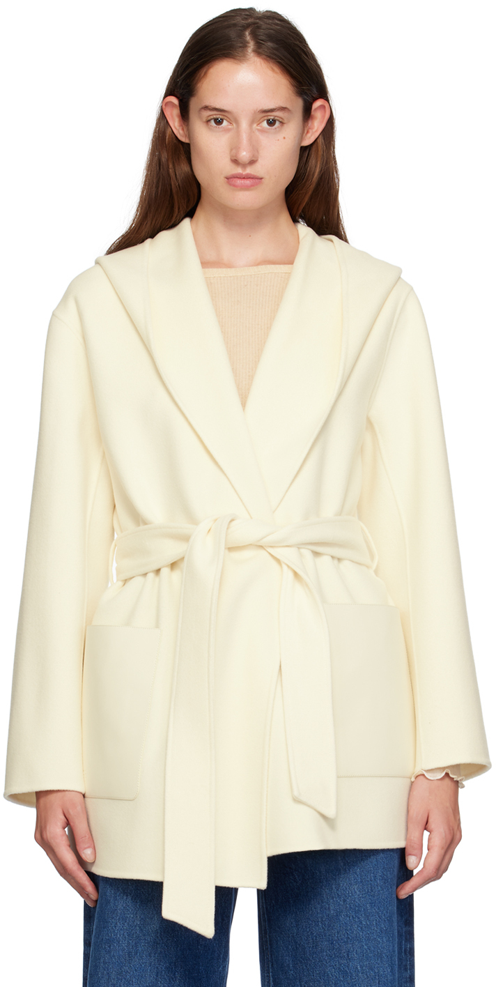 Shop Mackage White Azra Coat In C0253 Cream