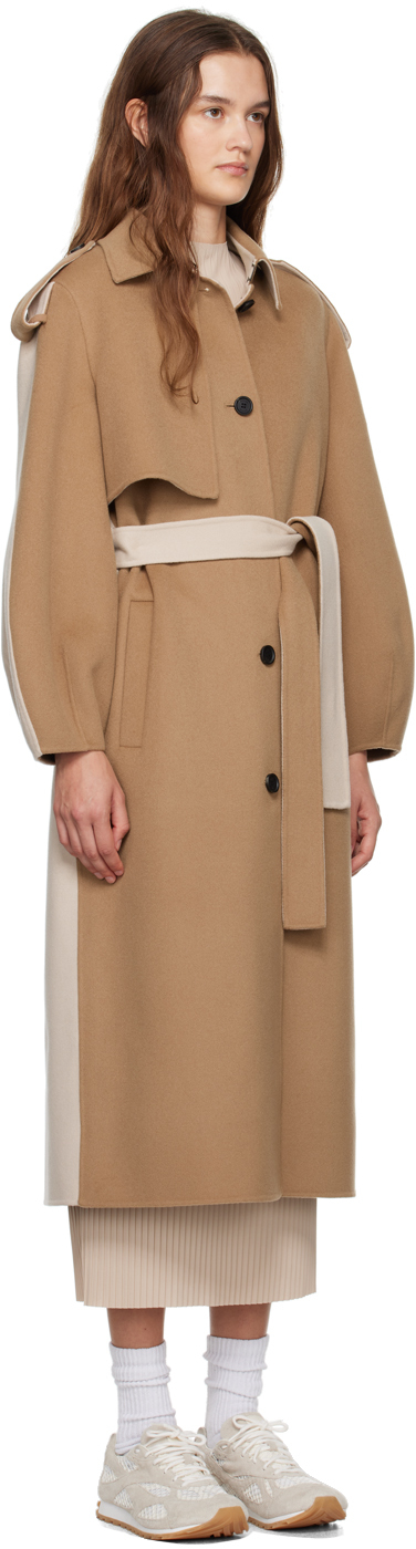 Mackage Tan & Beige Ceyla Coat In Light Camel/trench