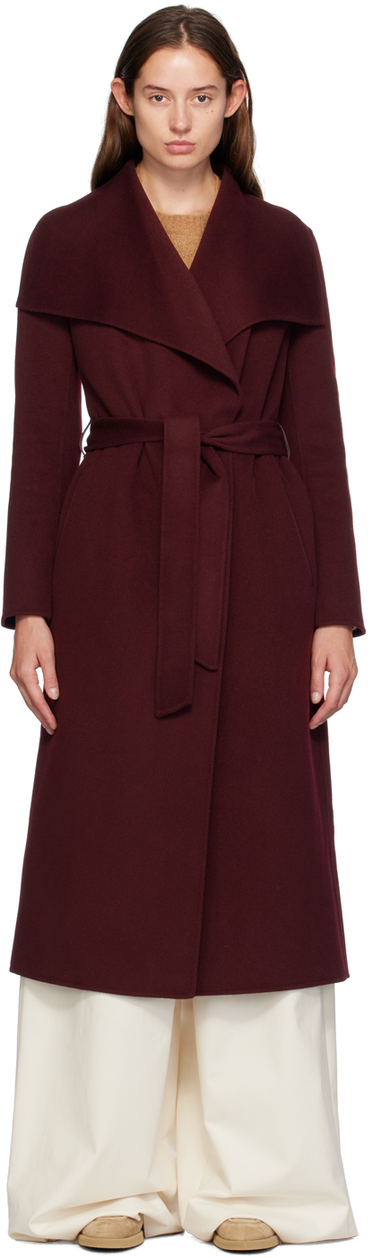 Shop Mackage Burgundy Mai-cn Coat In Garnet