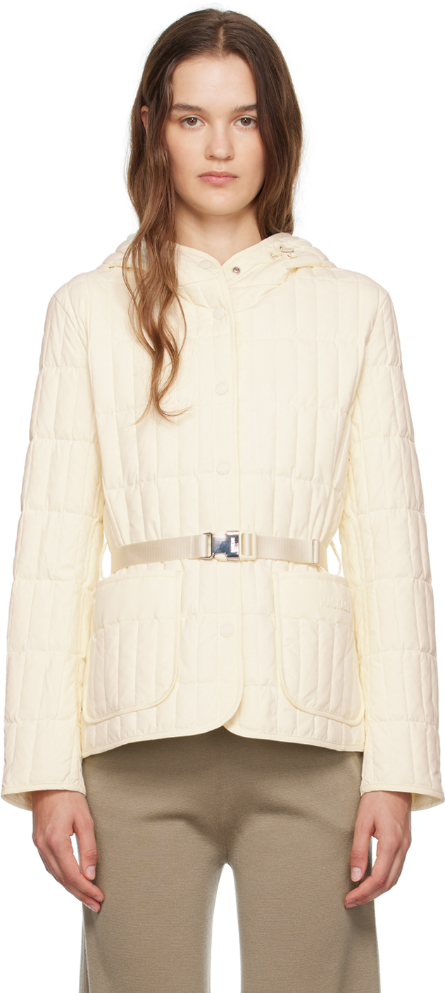 Shop Mackage Off-white Raja Down Jacket In C0253 Cream