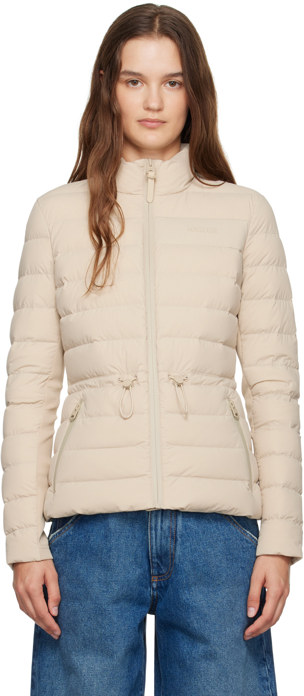 Shop Mackage Beige Jacey-city Down Jacket In C0281 Trench