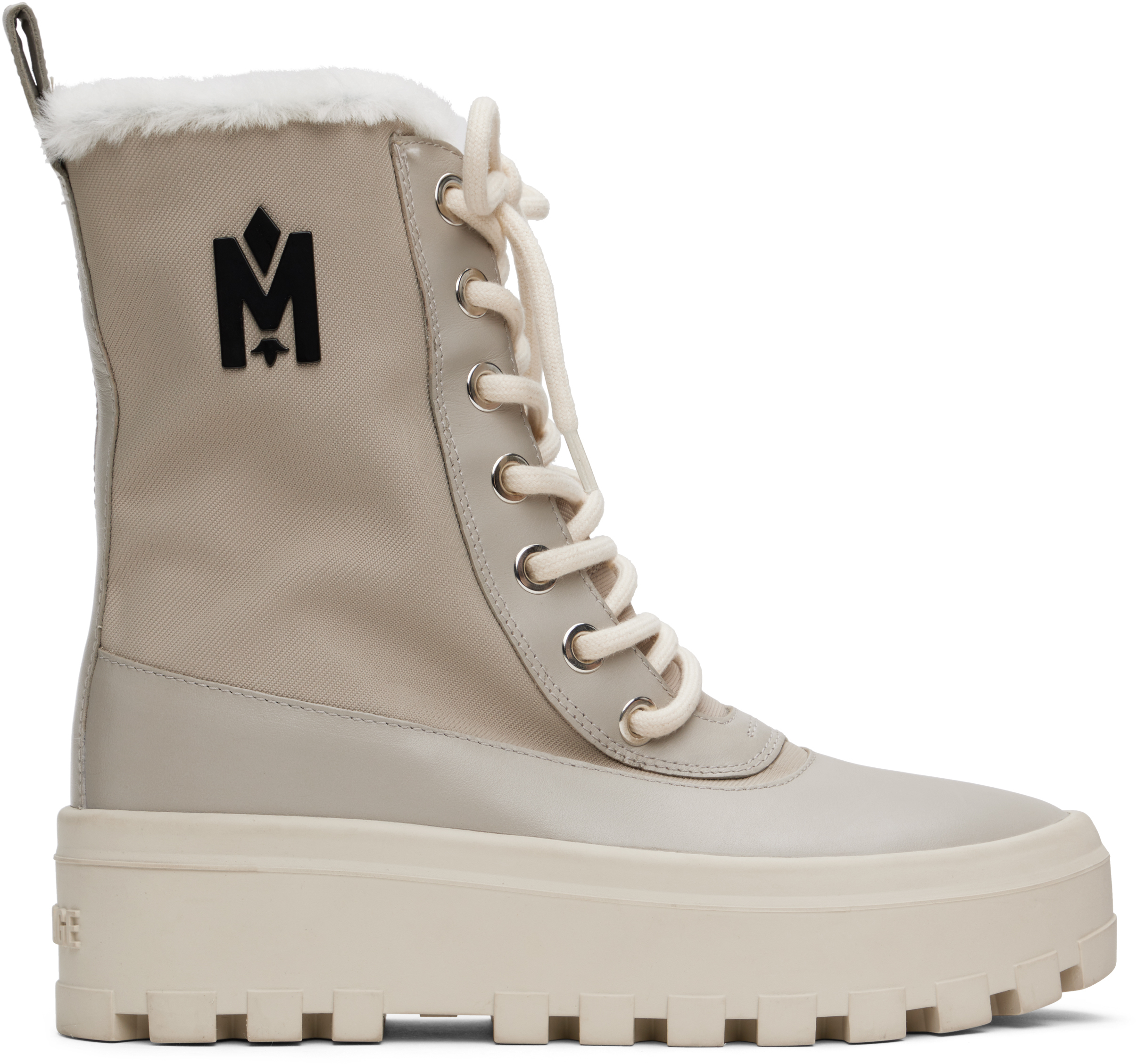 Shop Mackage Gray Hero-w Boots In Champagne