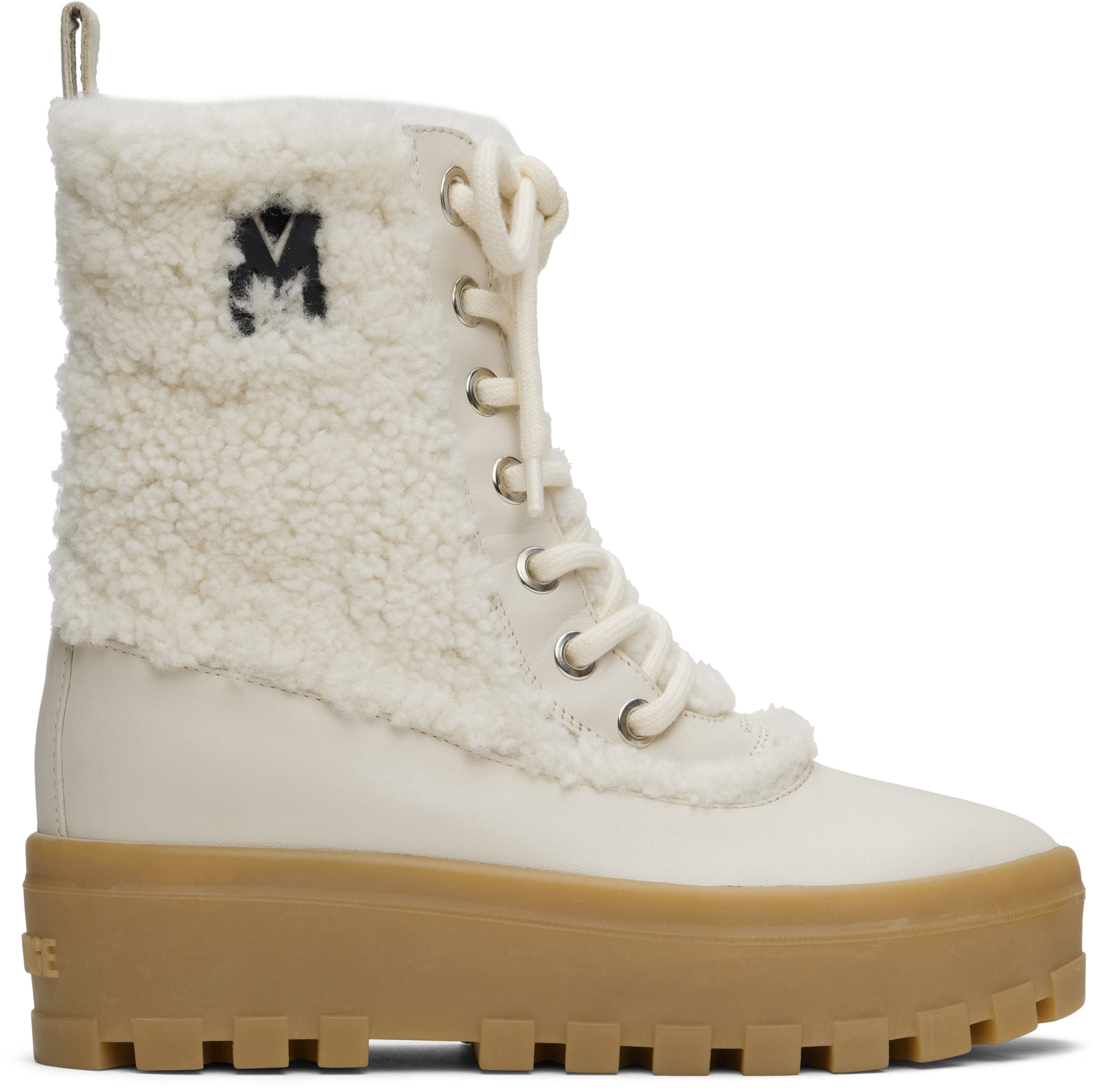 Shop Mackage Off-white Hero-wsh Boots In Cream