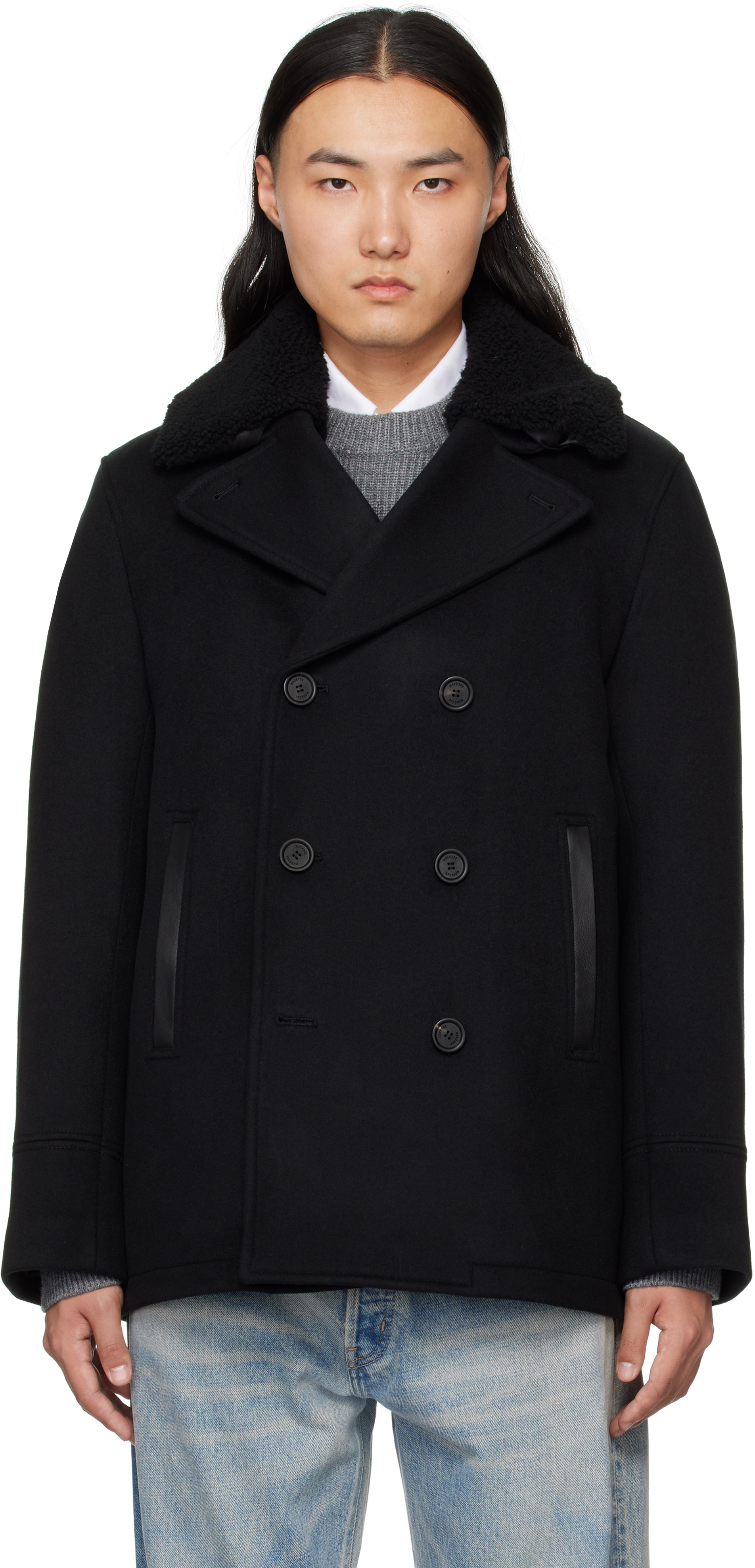 Black Cole Peacoat by MACKAGE on Sale