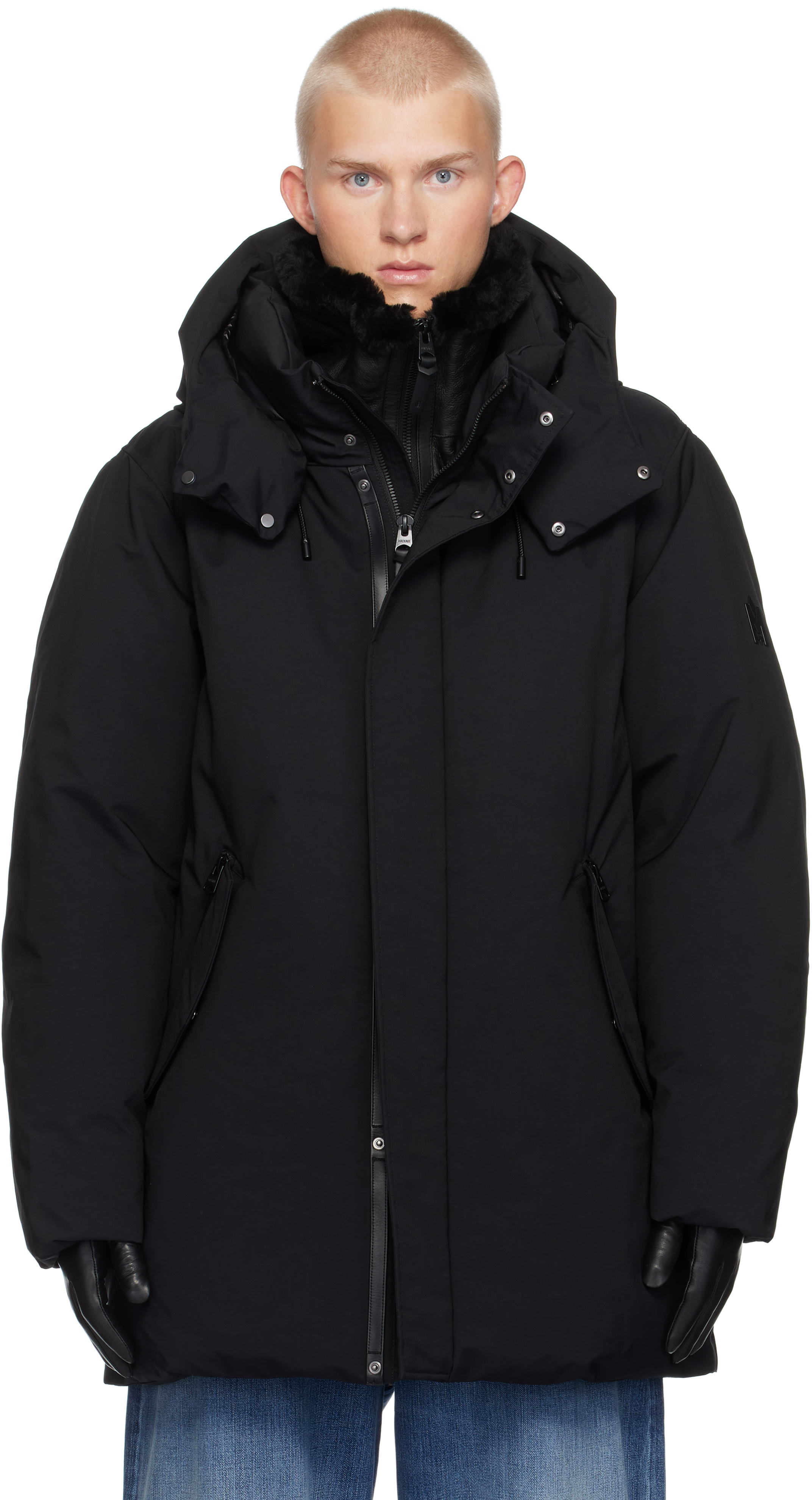 Shop Mackage Black Sullivan Down Coat In Black C0001