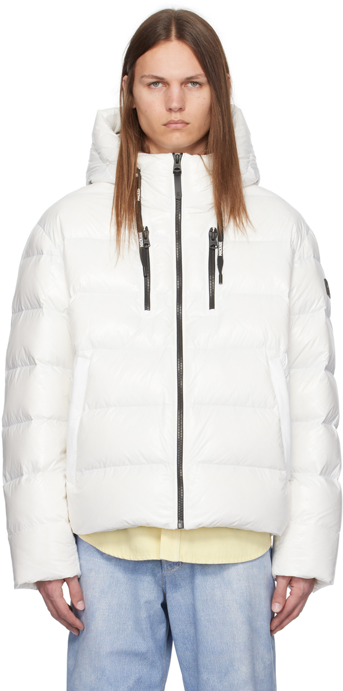 Shop Mackage White Victor Down Jacket In White C0100