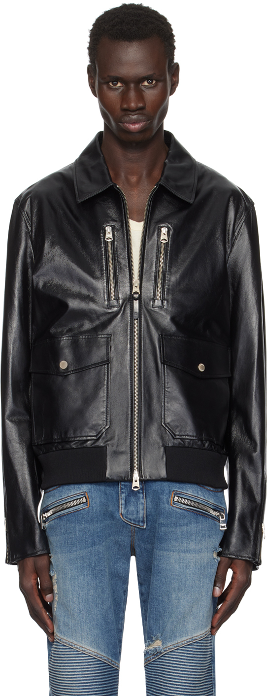 Mackage Black Chance Leather Jacket In Black C0001