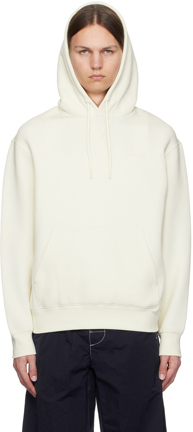 Shop Mackage Off-white Krystian Hoodie In Cream