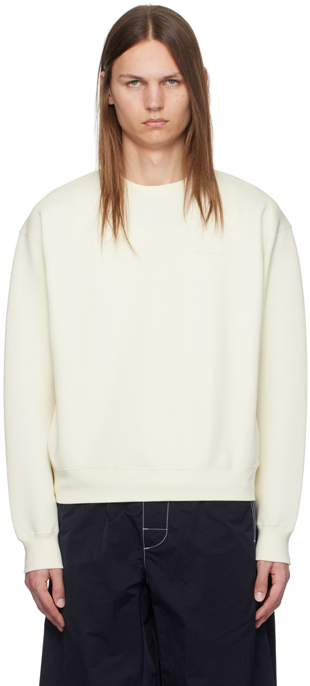 Shop Mackage Off-white Julian Sweatshirt In Cream C0253