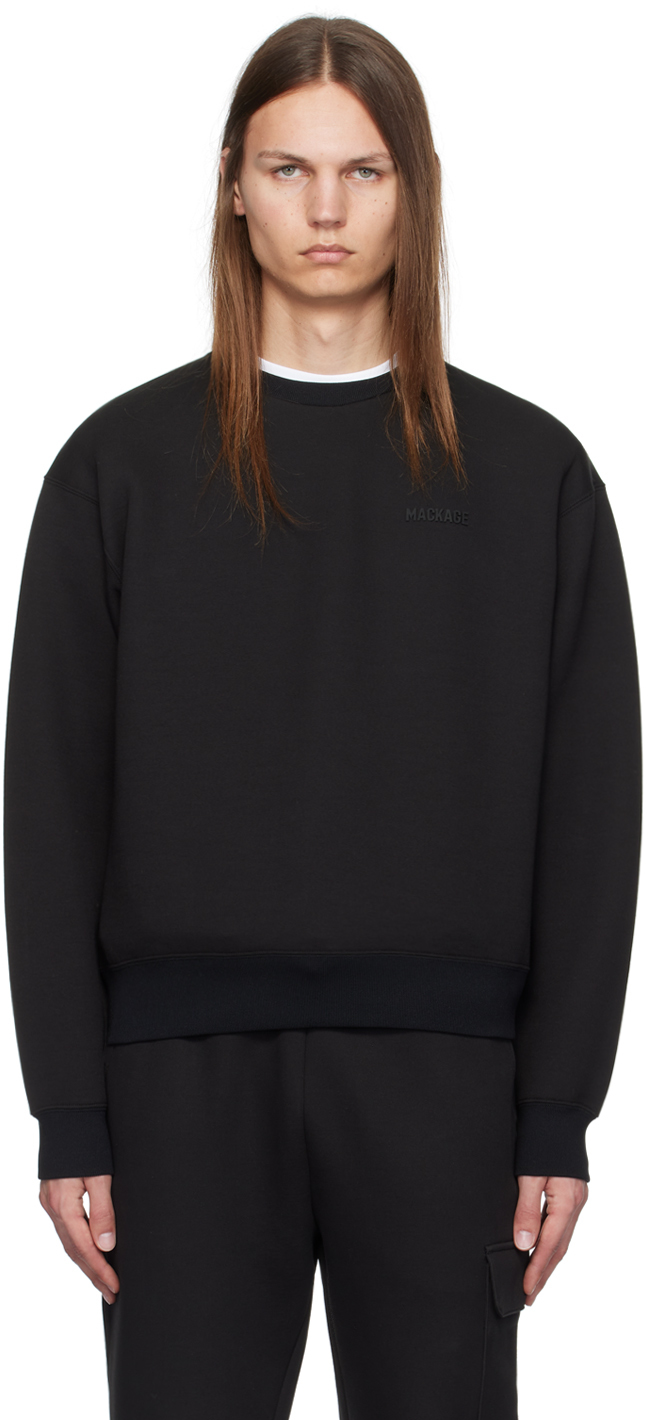 Shop Mackage Black Julian Sweatshirt In Black C0001