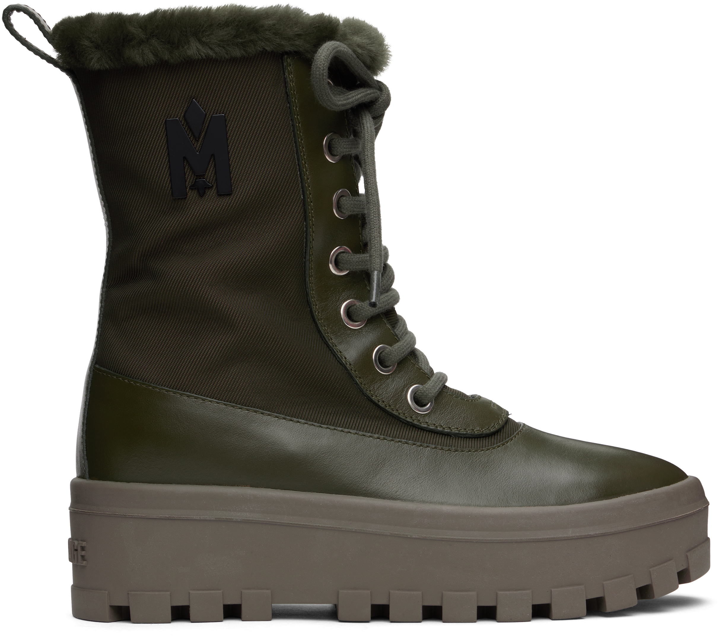 Shop Mackage Khaki Hero-m Boots In Army C0302