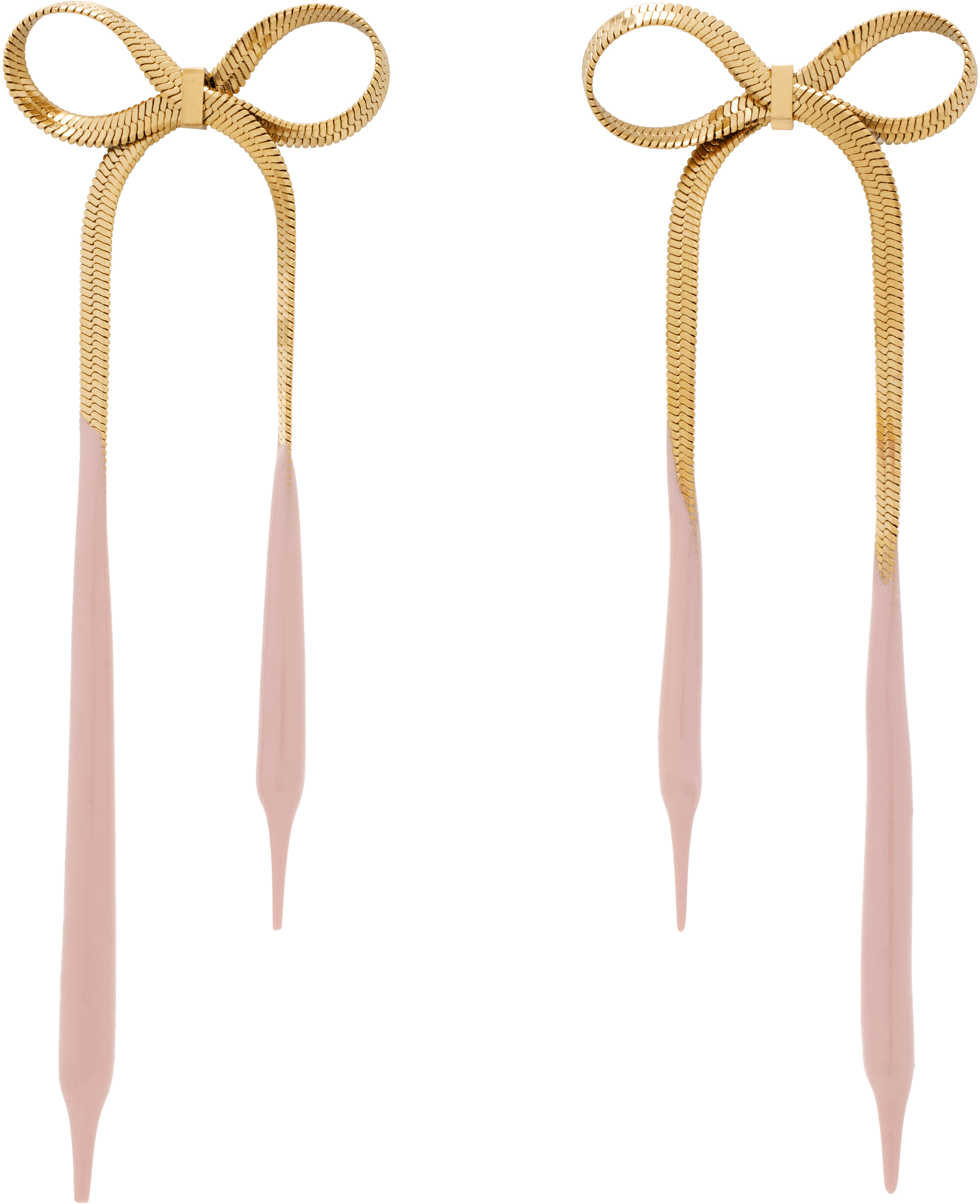 【関税込み】Ottolinger ゴールド＆ブラック Laced Bow ピアス Ottolinger Laced Bow Earrings | Gold | FARFETCH JO