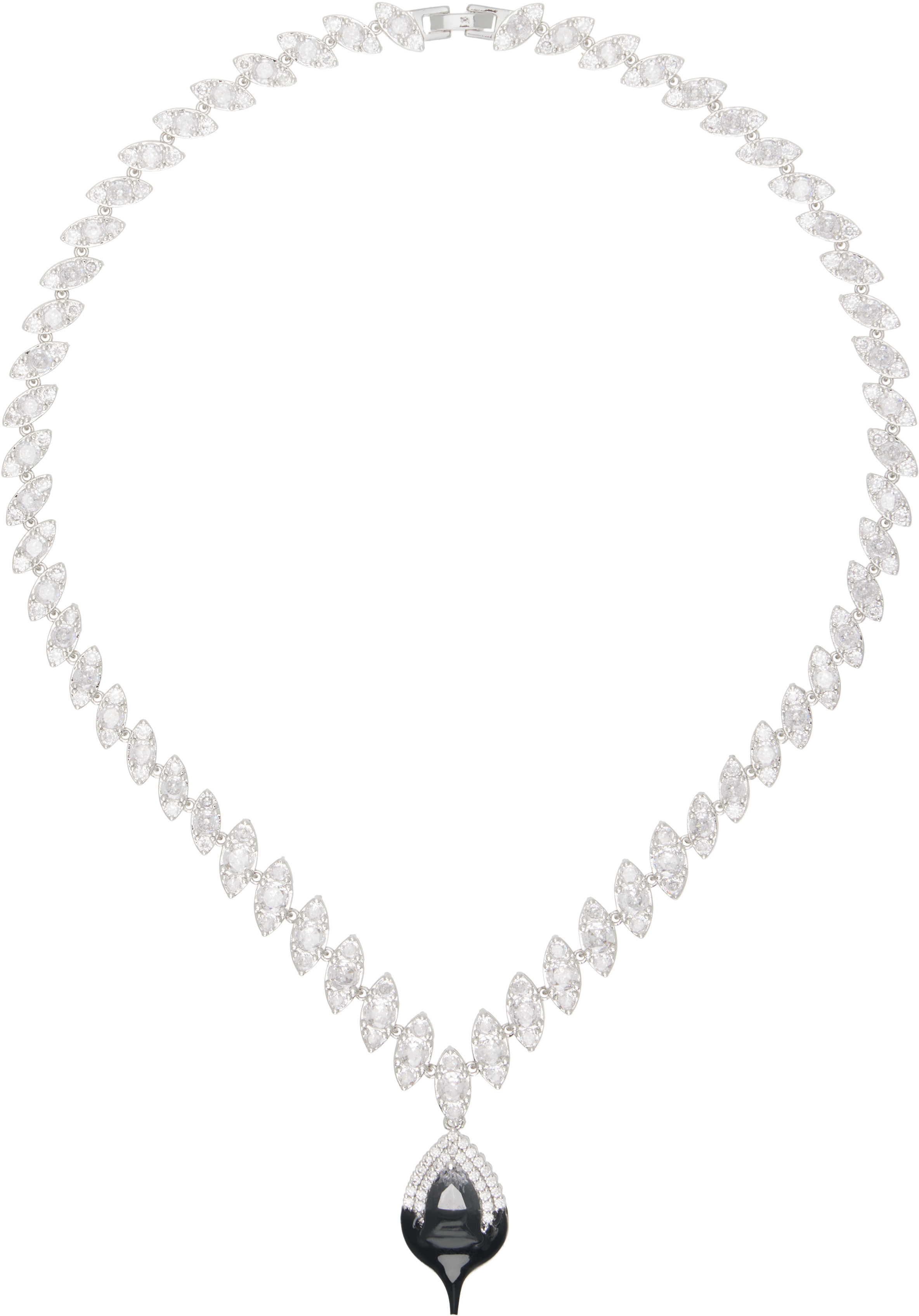 Silver Diamond Dip Necklace