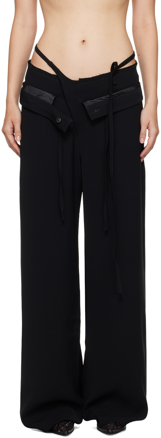 Ottolinger Black Double Fold Suit Trousers