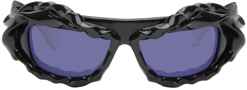 【関税込み】Ottolinger ネイビー Twisted サングラス Ottolinger Twisted Sunglasses - Blue/Black | Garmentory