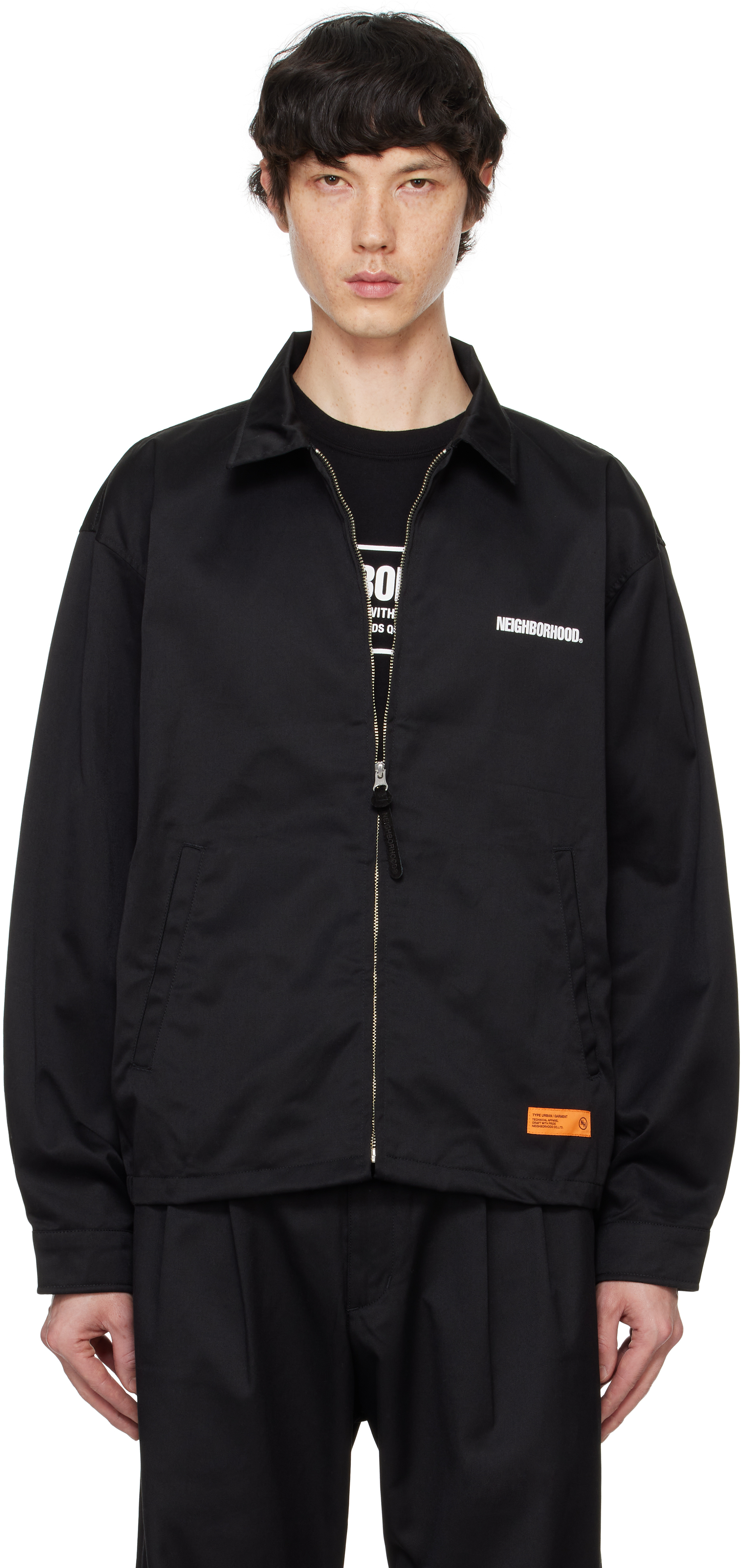 Black Zip Work Jacket