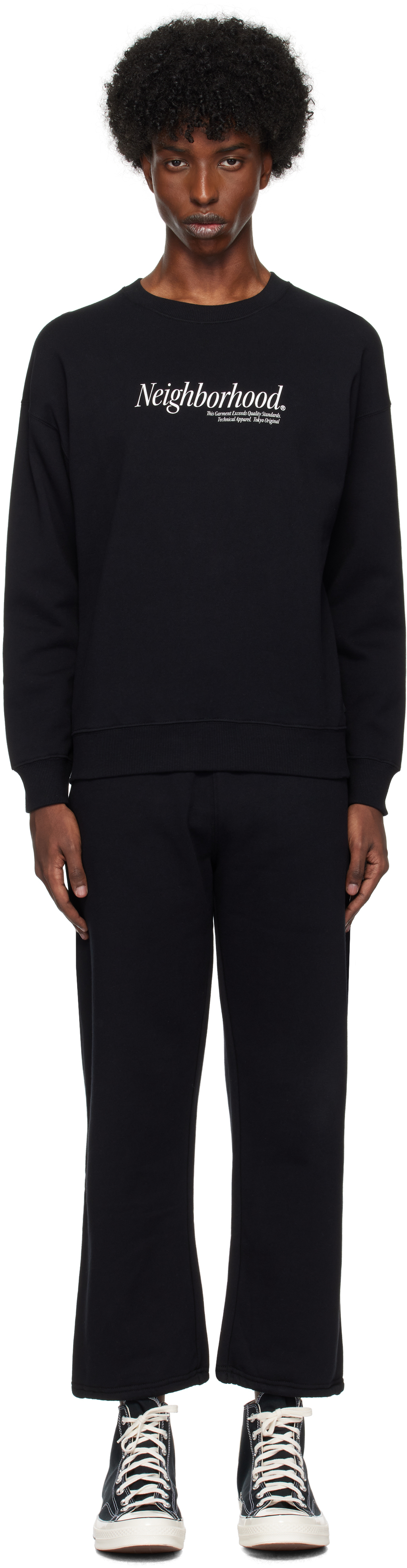 Black Home Sweatshirt 
Sweatpants Set