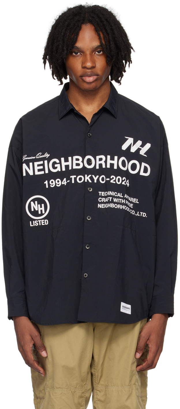Shop Neighborhood Black Printed Shirt