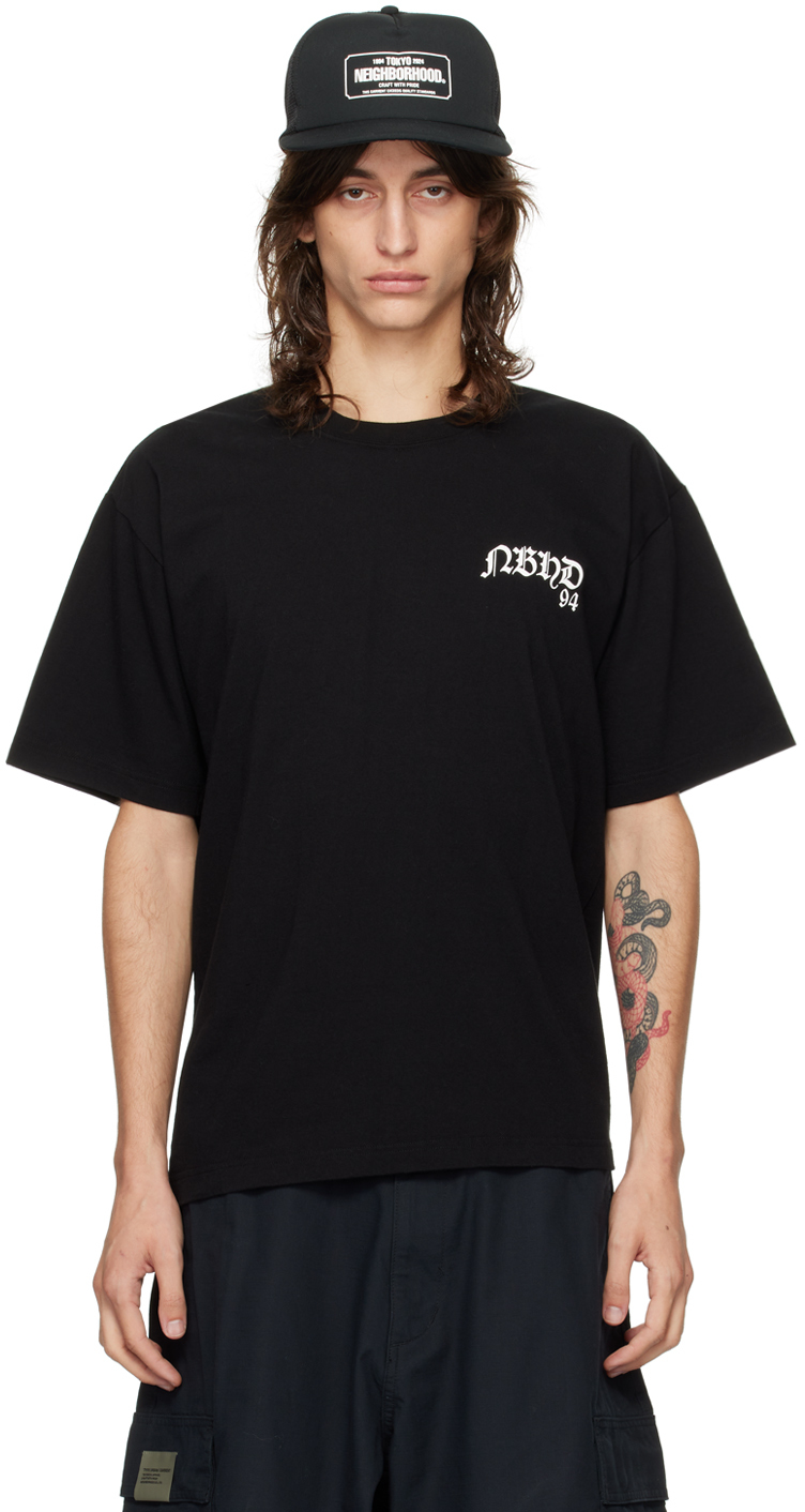 NEIGHBORHOOD BLACK PRINTED T-SHIRT 