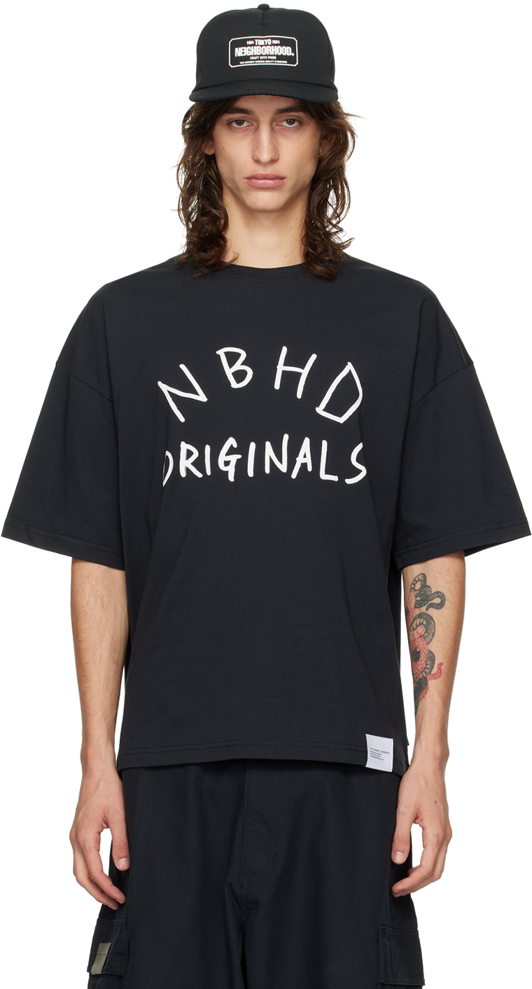 Shop Neighborhood Black Printed T-shirt