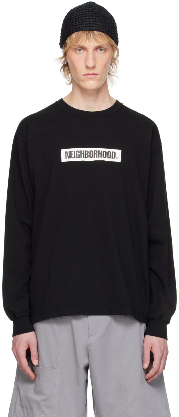 Shop Neighborhood Black Printed Long Sleeve T-shirt