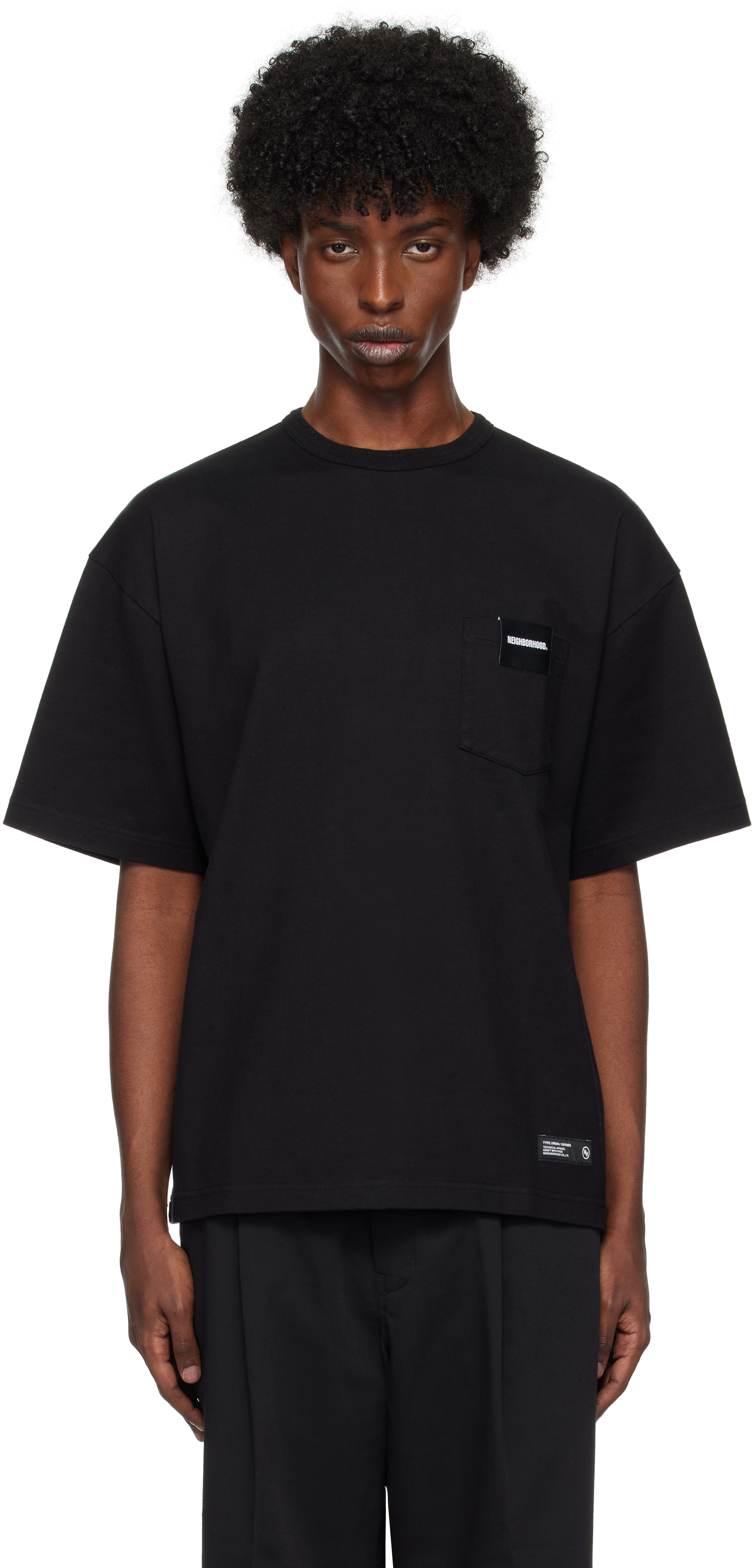 Shop Neighborhood Black Classic-p Crewneck Ss T-shirt