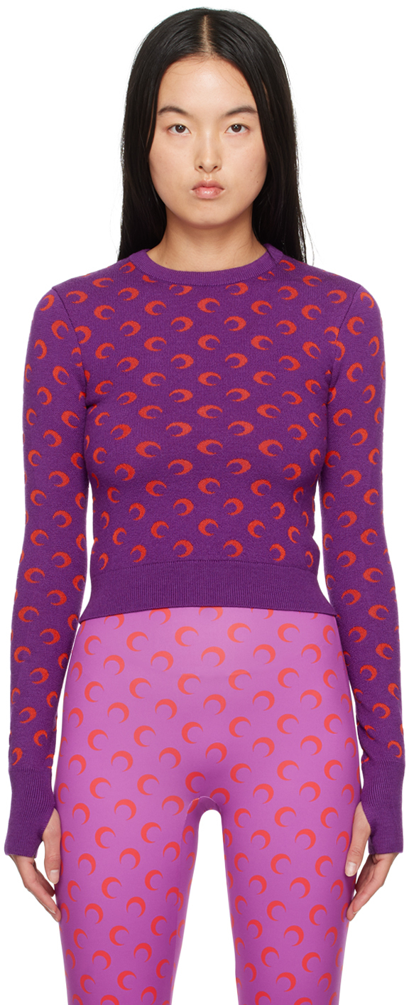 Purple Moon Jacquard Sweater