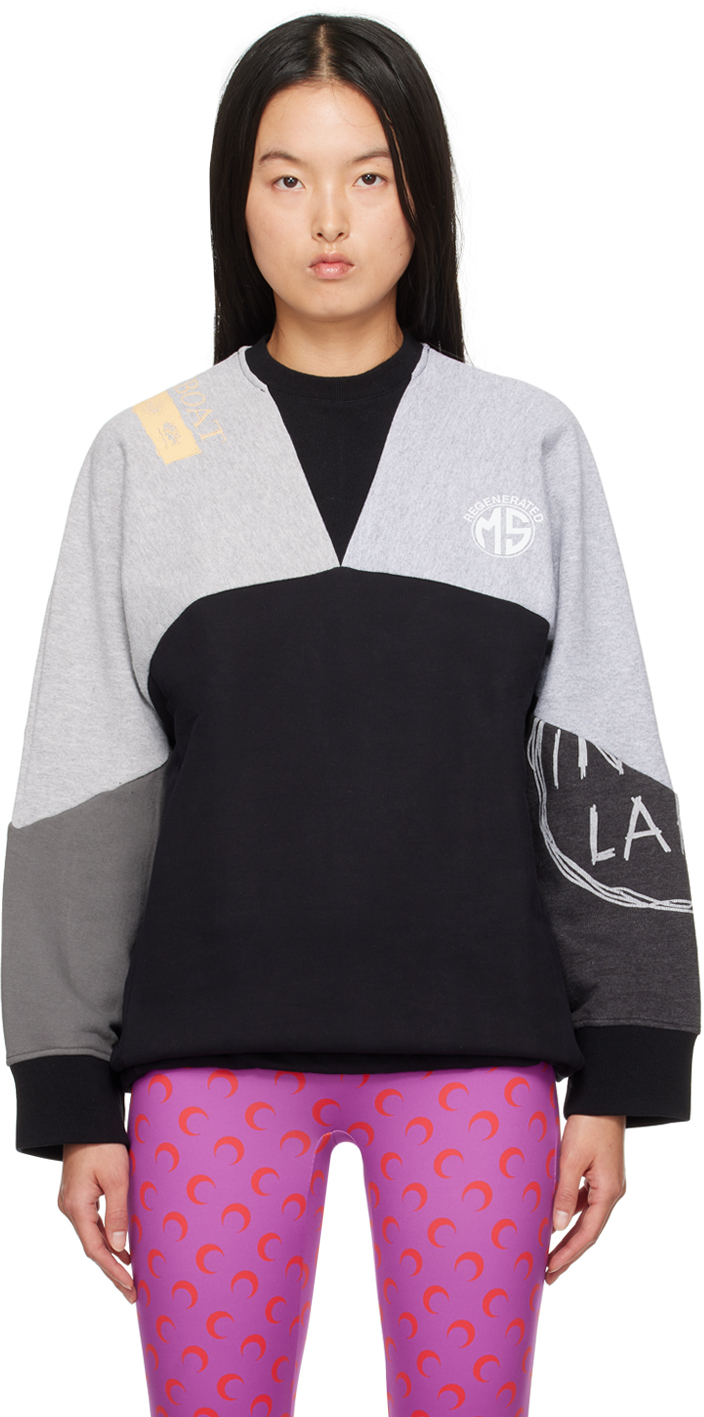 トップス MARINE SERRE SWEATSHIRT Marine Serre(マリーン・セル) MOON LOGO FLEECE RELAXED