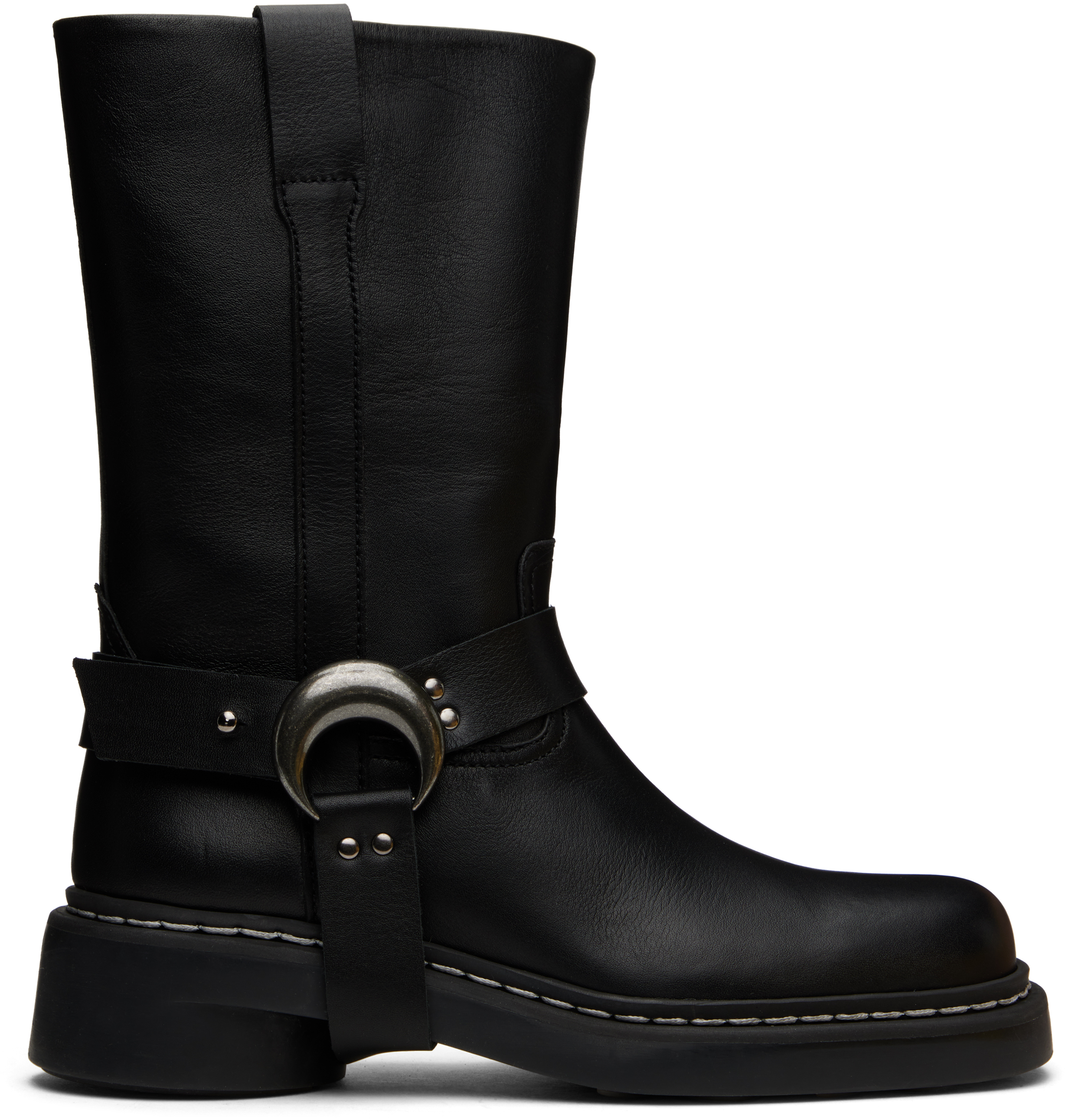 Black Ms Moto Boots by Marine Serre on Sale
