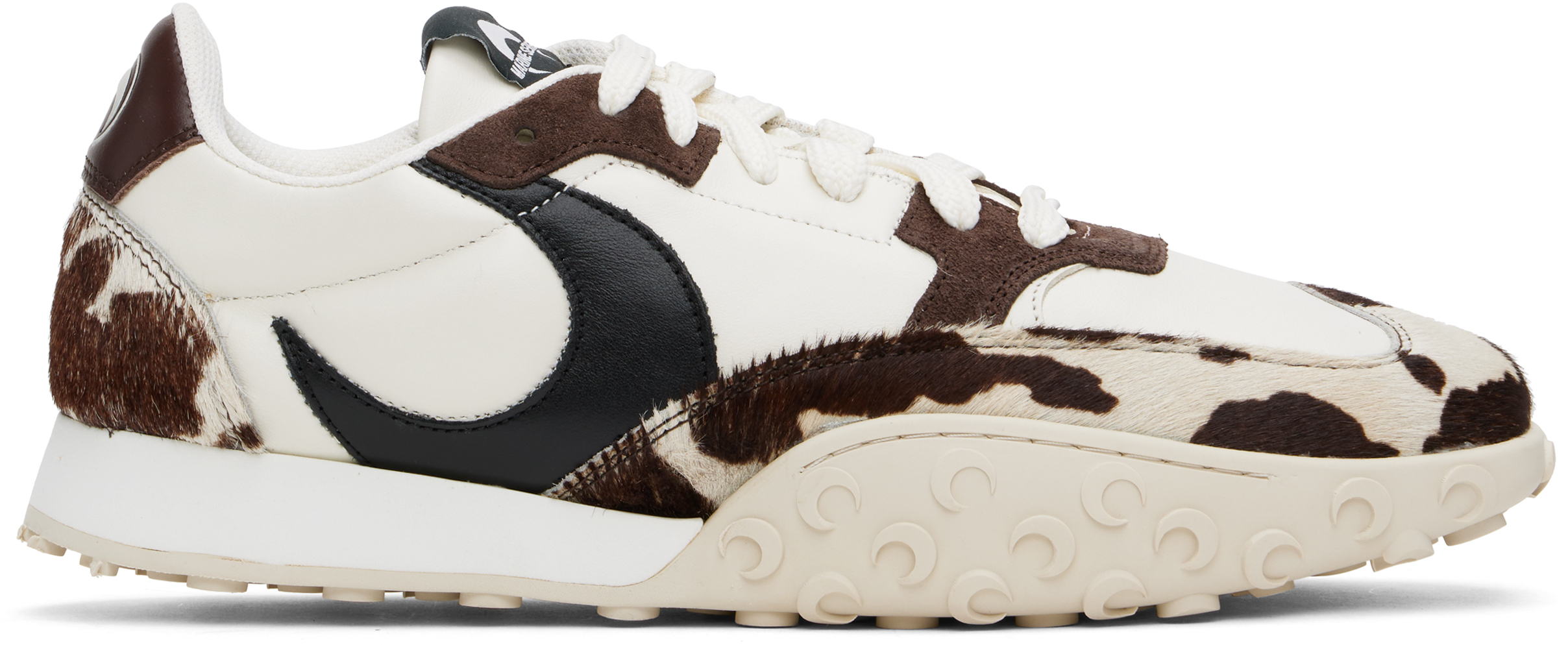 Marine Serreのブラウン＆オフホワイト Ms Rise メタルフリーレザー  