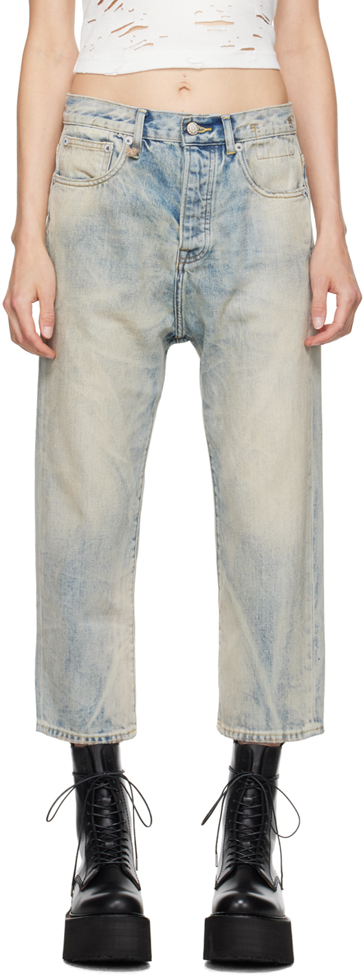 R13: Blue Tailored Drop Jeans | SSENSE